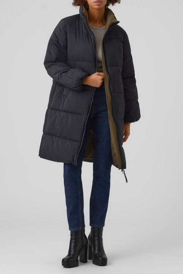 VMAUTUMN LONG COAT GA - ΜΑΥΡΟ