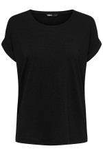 ONLMOSTER S/S O-NECK TOP NOOS JRS - ΜΑΥΡΟ