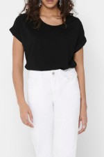 ONLMOSTER S/S O-NECK TOP NOOS JRS - ΜΑΥΡΟ