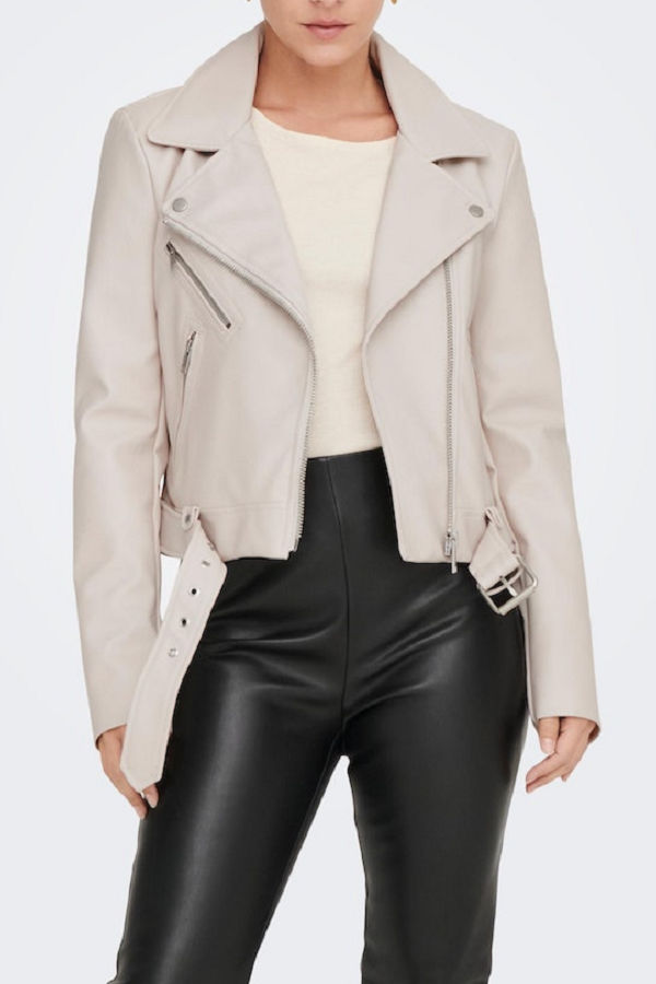 ONLVERA FAUX LEATHER BIKER CC OTW - ΜΠΕΖ