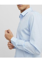 JJJOE SHIRT LS PLAIN - ΜΠΛΕ ΑΝΟΙΧΤΟ