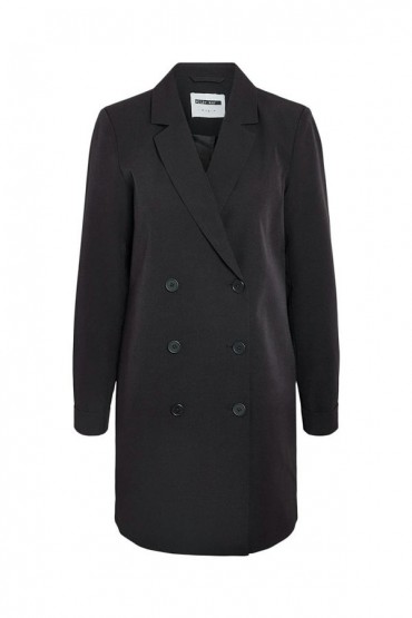 NMDAKOTA L/S BLAZER DRESS WVN WK - ΜΑΥΡΟ