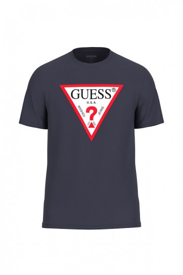GUESS CN SS ORIGINAL LOGO TEE ΜΠΛΟΥΖΑ ΑΝΔΡΙΚΟ - ΜΠΛΕ