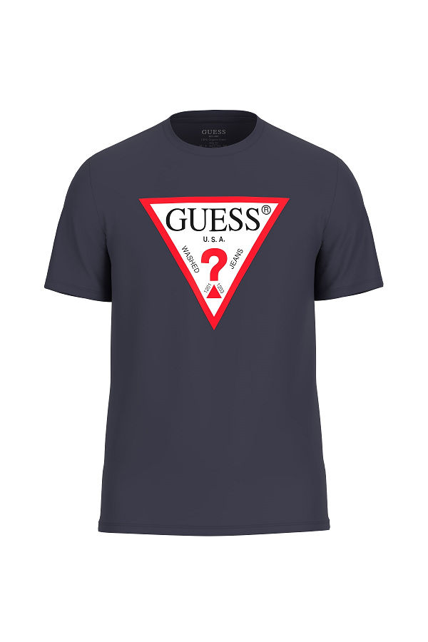GUESS CN SS ORIGINAL LOGO TEE ΜΠΛΟΥΖΑ ΑΝΔΡΙΚΟ - ΜΠΛΕ
