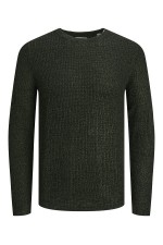 JJELEWIS KNIT CREW NECK SN - ΠΡΑΣΙΝΟ