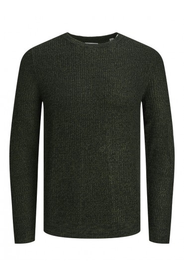 JJELEWIS KNIT CREW NECK SN - ΠΡΑΣΙΝΟ