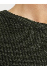 JJELEWIS KNIT CREW NECK SN - ΠΡΑΣΙΝΟ