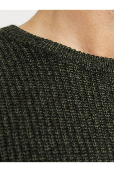 JJELEWIS KNIT CREW NECK SN - ΠΡΑΣΙΝΟ