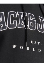 JJECALEB VARSITY SWEAT HOOD NOOS PLS - ΜΑΥΡΟ
