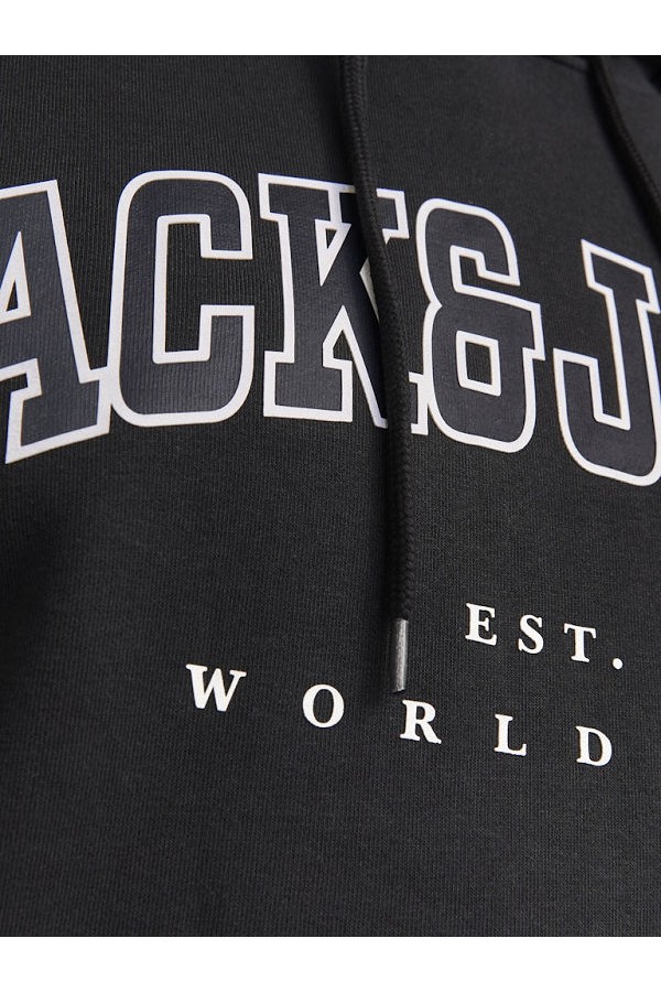 JJECALEB VARSITY SWEAT HOOD NOOS PLS - ΜΑΥΡΟ