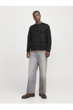 JORWINTER SPACE DYE KNIT STYD AW24 - ΜΑΥΡΟ