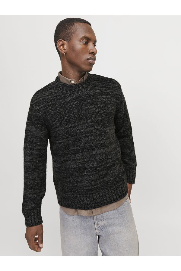 JORWINTER SPACE DYE KNIT STYD AW24 - ΜΑΥΡΟ