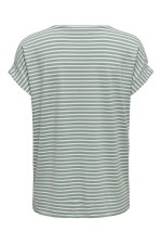 ONLMOSTER STRIPE S/S O-NECK TOP JRS NOOS - ΠΡΑΣΙΝΟ