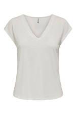 ONLFREE S/S MOD V-NECK TOP JRS NOOS - ΛΕΥΚΟ