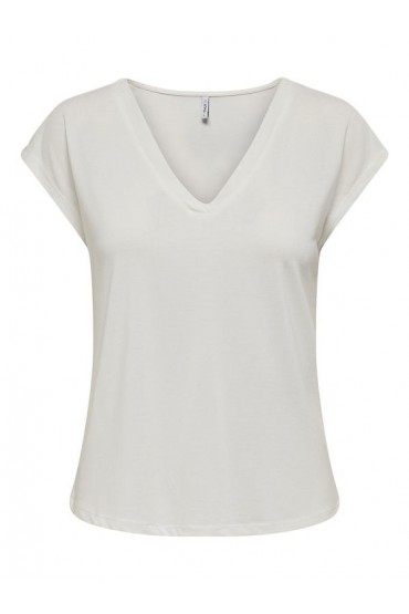 ONLFREE S/S MOD V-NECK TOP JRS NOOS - ΛΕΥΚΟ
