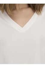 ONLFREE S/S MOD V-NECK TOP JRS NOOS - ΛΕΥΚΟ