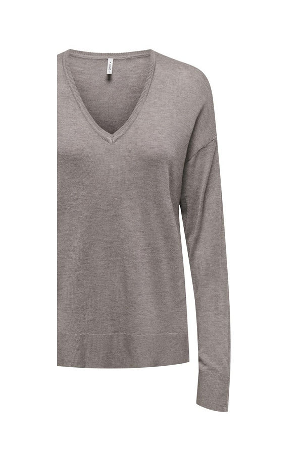 ONLVIENNA LS V-NECK CC KNT NC-24 - ΚΑΦΕ