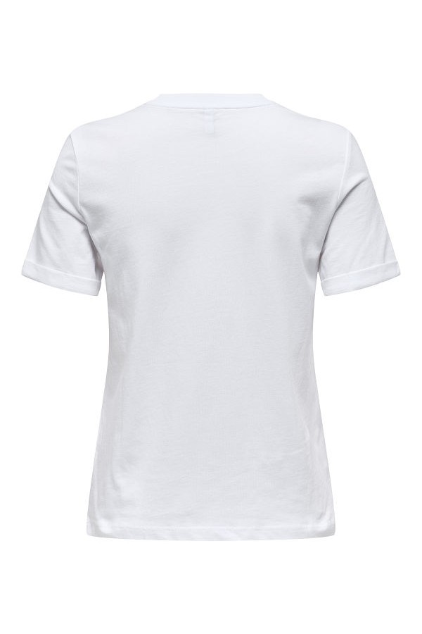 ONHOLLIS LIFE S/S O-NECK TOP BOX JRS - ΛΕΥΚΟ