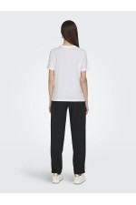 ONHOLLIS LIFE S/S O-NECK TOP BOX JRS - ΛΕΥΚΟ