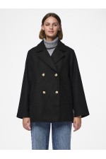 PCMARBEL COAT NOOS - ΜΑΥΡΟ
