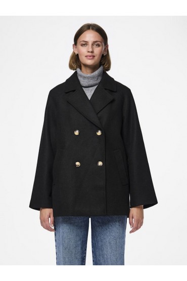 PCMARBEL COAT NOOS - ΜΑΥΡΟ
