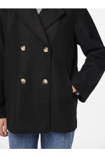 PCMARBEL COAT NOOS - ΜΑΥΡΟ
