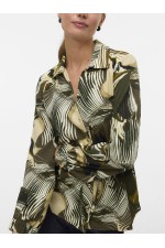 VMRUBY FIE LS BELT SHIRT WVN GA - ΠΡΑΣΙΝΟ