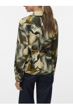 VMRUBY FIE LS BELT SHIRT WVN GA - ΠΡΑΣΙΝΟ