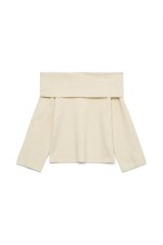 VMARIES LS OFFSHOULDER PULLOVER BF - ΜΠΕΖ