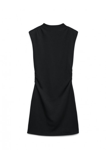 VMNELLI SL HIGH NECK SHORT DRESS JRS GA - ΜΑΥΡΟ