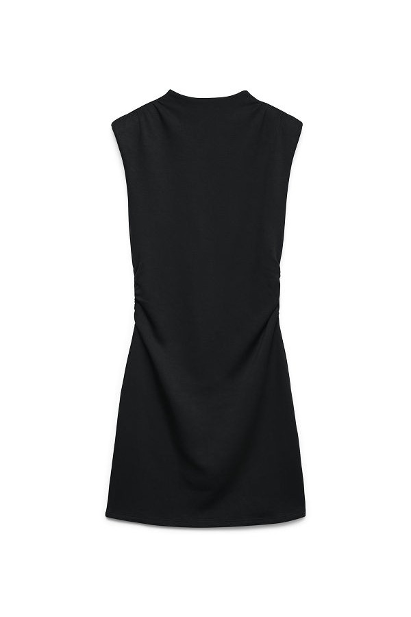 VMNELLI SL HIGH NECK SHORT DRESS JRS GA - ΜΑΥΡΟ