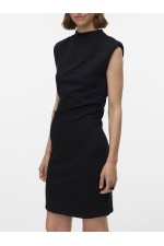 VMNELLI SL HIGH NECK SHORT DRESS JRS GA - ΜΑΥΡΟ
