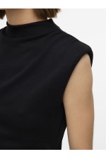 VMNELLI SL HIGH NECK SHORT DRESS JRS GA - ΜΑΥΡΟ