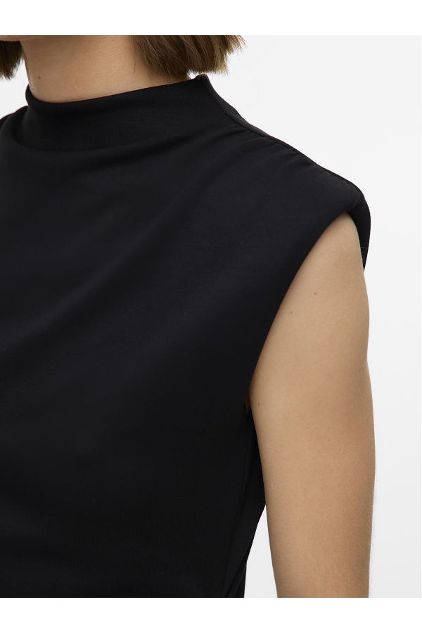 VMNELLI SL HIGH NECK SHORT DRESS JRS GA - ΜΑΥΡΟ