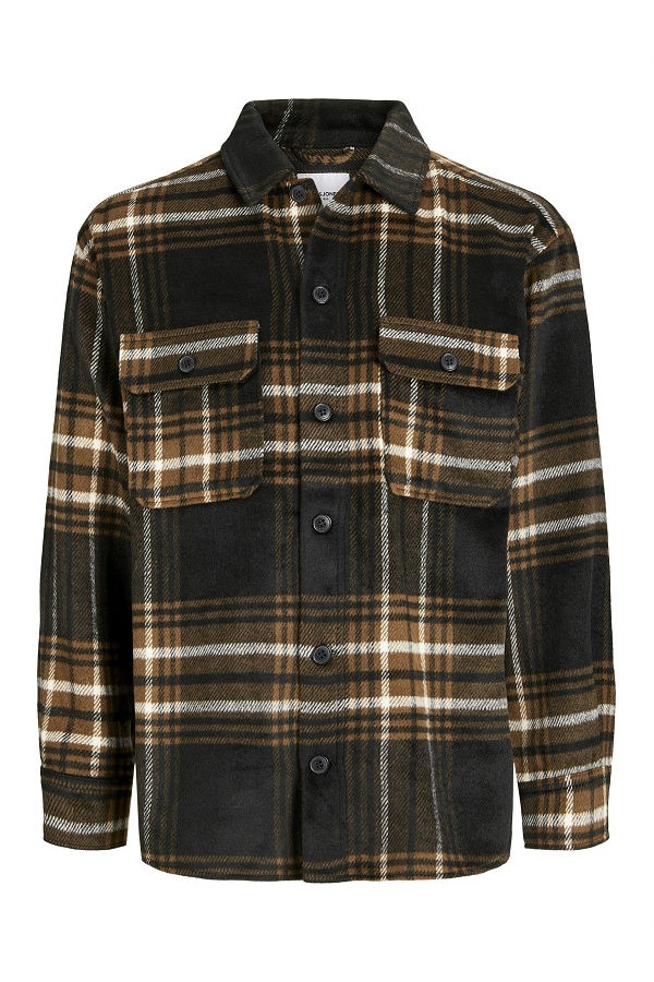 JJEBRADLEY OLLIE OVERSHIRT LS NOOS - ΚΑΦΕ