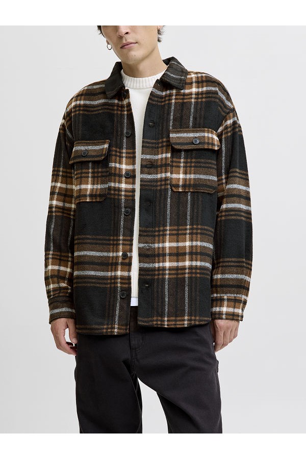 JJEBRADLEY OLLIE OVERSHIRT LS NOOS - ΚΑΦΕ