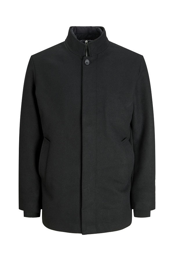 JJEHARRISON WOOL BLEND JACKET SN - ΜΑΥΡΟ