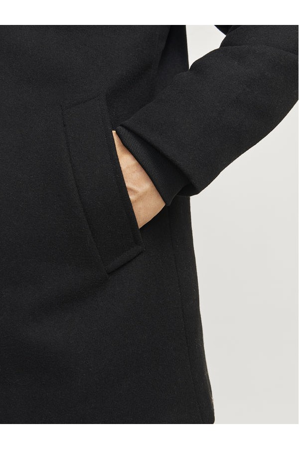 JJEHARRISON WOOL BLEND JACKET SN - ΜΑΥΡΟ