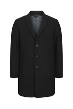 JJEHARRISON WOOL BLEND COAT SN - ΜΑΥΡΟ
