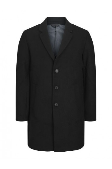 JJEHARRISON WOOL BLEND COAT SN - ΜΑΥΡΟ