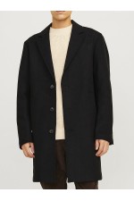 JJEHARRISON WOOL BLEND COAT SN - ΜΑΥΡΟ