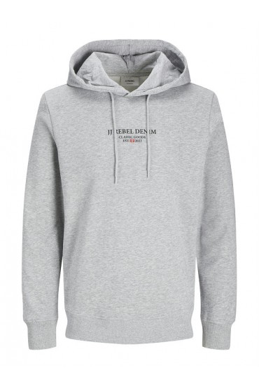 JREBJEANS REBEL PRINT SWEAT HOOD NOOS - ΓΚΡΙ