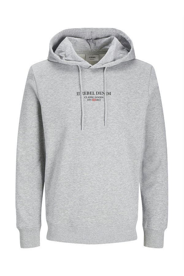 JREBJEANS REBEL PRINT SWEAT HOOD NOOS - ΓΚΡΙ