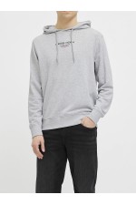JREBJEANS REBEL PRINT SWEAT HOOD NOOS - ΓΚΡΙ