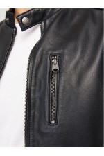 JJELIAM LAMB LEATHER JACKET NOOS - ΜΑΥΡΟ