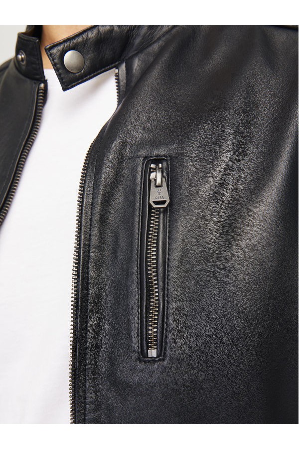 JJELIAM LAMB LEATHER JACKET NOOS - ΜΑΥΡΟ