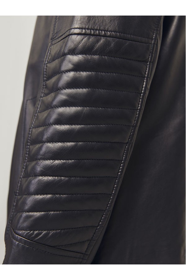 JJELIAM LAMB LEATHER JACKET NOOS - ΜΑΥΡΟ