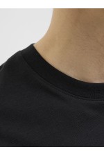 JREBROCKY LOGO TEE SS CREW NECK SN - ΜΑΥΡΟ