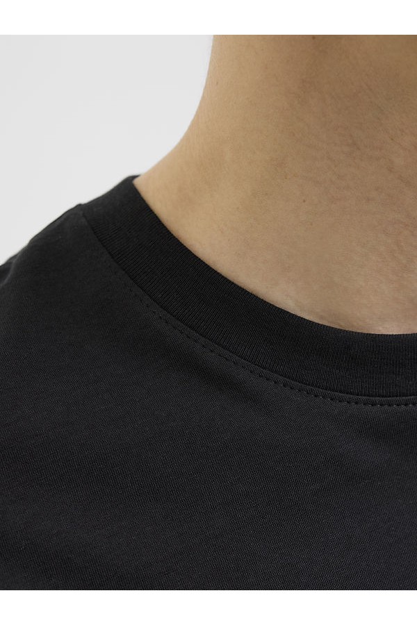 JREBROCKY LOGO TEE SS CREW NECK SN - ΜΑΥΡΟ