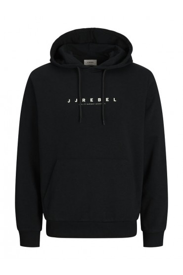 JREBROCKY LOGO SWEAT HOOD SN - ΜΑΥΡΟ